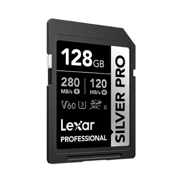 LEXAR Professional 128GB Silver PRO SDXC UHS-II Memory Card