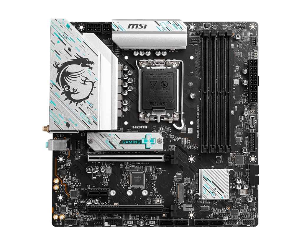 MSI B760M Gaming Plus WIFI DDR5 Motherboard Supports Intel 12th , 13th & 14th Gen Processors