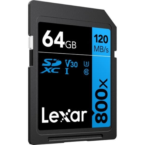 Lexar Professional 800X SDXC UHS-I U3 V30, 64 GB Memory Card
