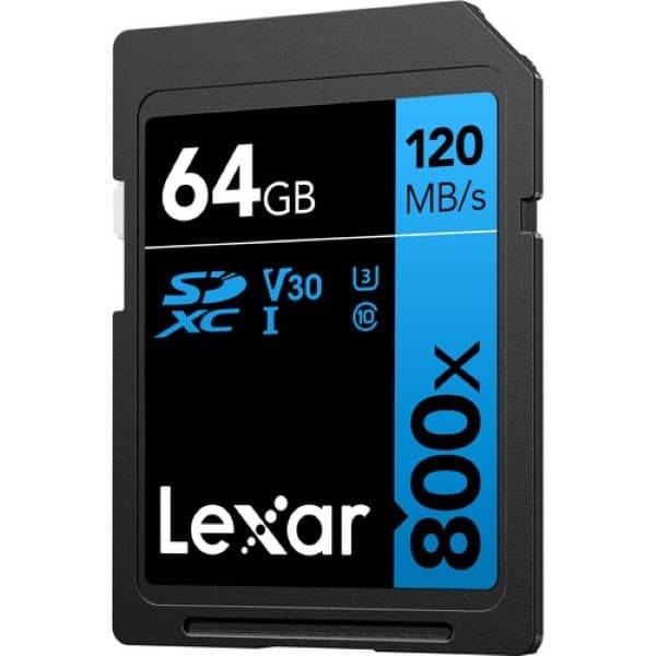 Lexar Professional 800X SDXC UHS-I U3 V30, 64 GB Memory Card