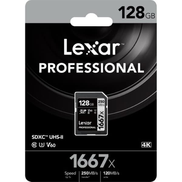 Lexar 128GB Professional 1667x SDXC UHS-II Memory Card
