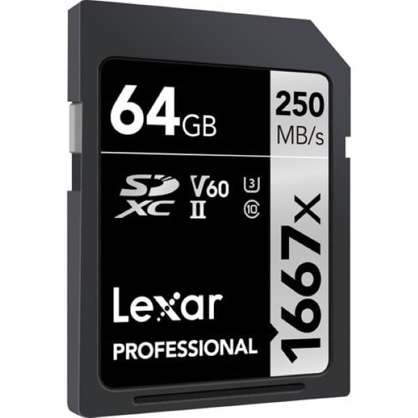 Lexar 64GB Professional 1667x SDXC UHS-II Memory Card
