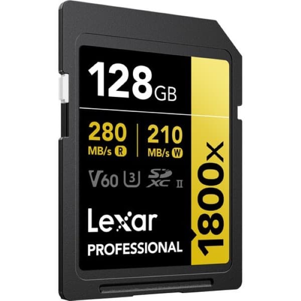 Lexar 128GB Professional 1800x SDXC UHS-II Memory Card (GOLD Series)