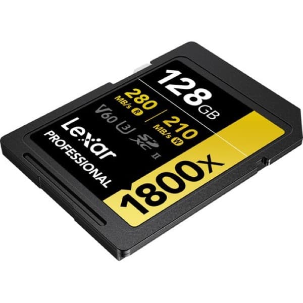 Lexar 128GB Professional 1800x SDXC UHS-II Memory Card (GOLD Series)