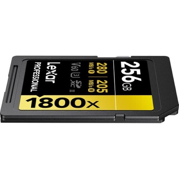 Lexar 256GB Professional 1800x SDXC UHS-II Memory Card (GOLD Series)