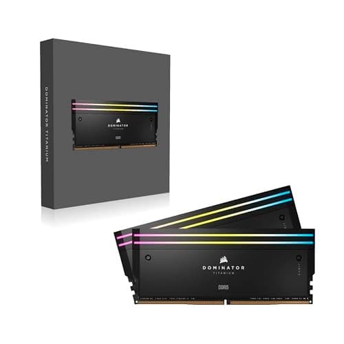 CORSAIR Dominator Titanium RGB 32GB (2x16GB) DDR5 7200MHz CL34 RAM (Black)