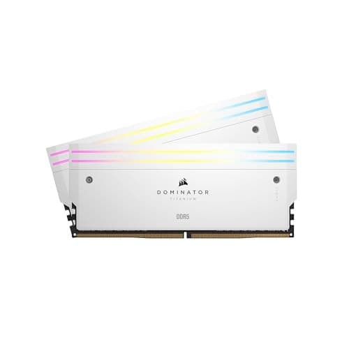 CORSAIR Dominator Titanium RGB 32GB (2x16GB) DDR5 7200MHz CL34 RAM (White)