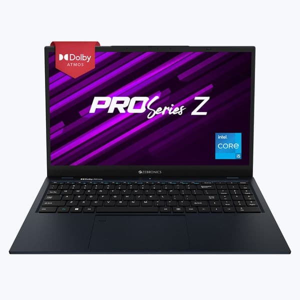 ZEBRONICS NBC 4S Intel Core i5 12th Gen 1235U Laptop- (16 GB RAM 3200MHz/512 GB M.2 SATA SSD/Windows 11 Home) 15.6” 1080p,Dolby Atmos, Type C Port, Fingerprint Sensor,38.5Wh Battery (Midnight Blue)