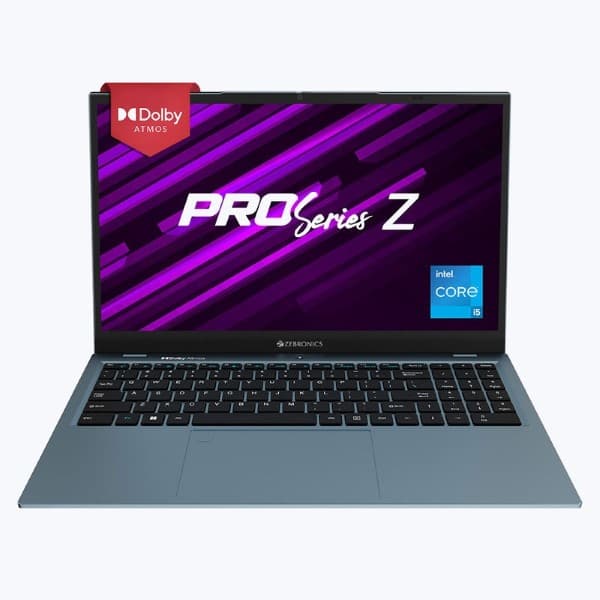 ZEBRONICS NBC 4S Intel Core i5-1235U 15.6” FHD (8 GB RAM 3200MHz/ 512 GB M.2 SATA SSD/Windows 11 Home) Blue