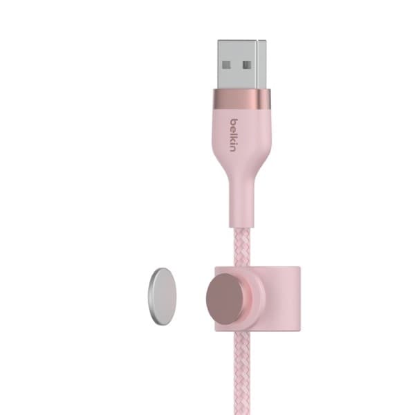 Belkin BoostCharge Pro Flex 1m USB-A Cable with Lightning Connector Pink