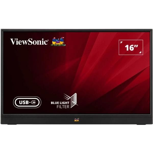 ViewSonic 16" FHD Portable Monitor IPS 60Hz VA1655 Black