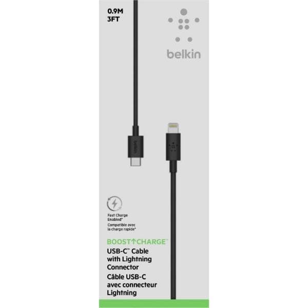 Belkin BOOSTCHARGE USB-C Cable with Lightning Connector 0.9 meter
