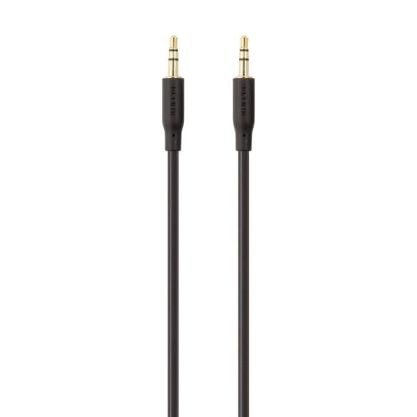 Belkin Aux Cable 2 Meter Cable Gold Plated, Black