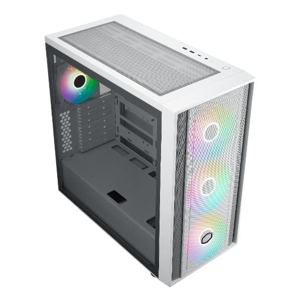 Cooler Master MasterBox 600 ARGB Tempered Glass ATX Cabinet White
