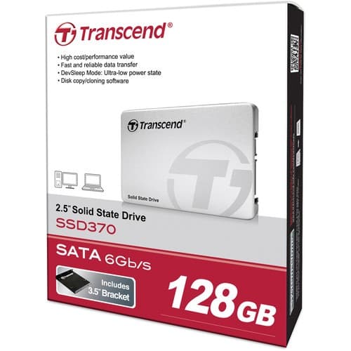 Transcend 128GB SSD370S SATA III 2.5" Internal SSD (TS64GSSD370S)