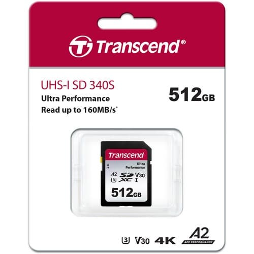 Transcend 512GB 340S UHS-I A2 SDXC Card