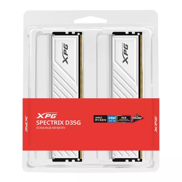 ADATA XPG D35G Spectrix RGB 64GB (32GBX2) DDR4 3200MHz CL16 RAM (White) (AX4U320032G16A-DTWHD35G)