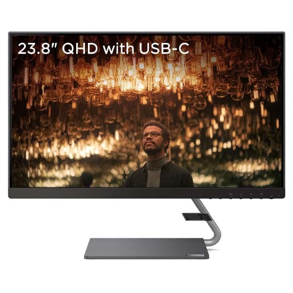 Lenovo Q-Series Q24H-10 24 Inch LED 2560 X 1440 Pixels 2K QHD IPS Ultraslim Monitor